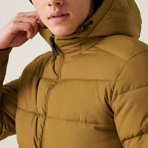 Veste longue matelassée unisexe personnalisée, veste d'hiver pour l'extérieur, à capuche, isolée, rembourrée en coton, fermeture éclair, chaude, style bomber, patchwork - Product Image 6