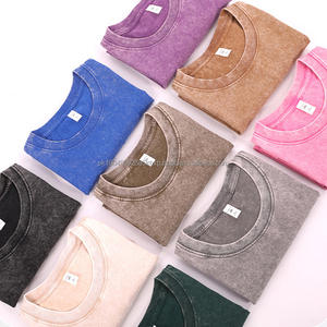 Custom Logo T <b>Shirt</b> 250 Gsm Heavyweight Blank Oversized Washed Tshirt Heavy Cotton Short Sleeve Acid Washed T <b>Shirt</b> - Product Image 1