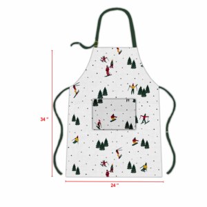 100% Cotton Bib <b>Apron</b> With Pocket New printed Design Christmas <b>Kitchen</b> <b>Apron</b> for Cooking Classic Style at Factory Price. - Product Image 6