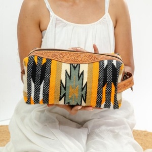 Hand <b>Tooled</b> Dopp <b>Kit</b> for Men & Women Western Cowhide Floral Hanging Toiletry <b>Bag</b> Genuine Leather Makeup Organizer Cosmetic <b>Bags</b> - Product Image 1