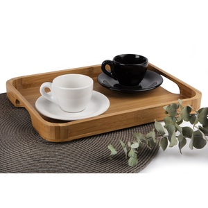 Plateau de service Excelsa en bambou écologique 30x23 cm avec poignées pour usage en cuisine - Product Image 2