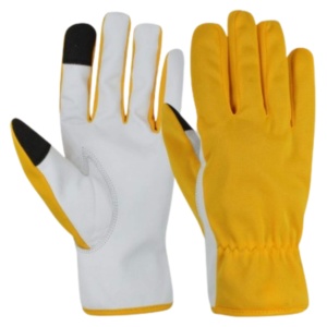 High Quality Breathable Anti-static Adjustable Wristlet Comfortable Goat Grain Leather Workwear Construction Driving <b>Gloves</b> - Product Image 1