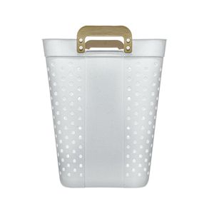 Cesto per biancheria bianco da 2 bushel, flessibile, rettangolare, decorativo - Product Image 4