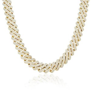 Cadena Cubana de Lujo con Incrustaciones de Diamantes CZ, Joyería de Moda para Fiestas y Regalos, Disponible para Venta al Por Mayor - Product Image 2