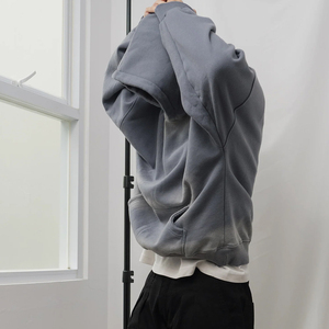Sweat-shirts pour hommes personnalisés brodés effet soleil délavé, best-seller, poids lourd, à prix abordable - Product Image 4