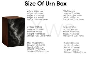 Urna de Madera de Palisandro Hecha a Mano con Resina Negra, Urna Conmemorativa para Cenizas Humanas, Tamaño Mediano 9x5.5 Pulgadas - Product Image 3