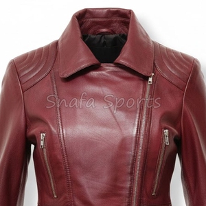 เสื้อแจ็คเก็ตหนังผู้หญิงสัมผัสนุ่ม สวมใส่สบาย ดีไซน์ทันสมัย เหมาะสำหรับการใช้งานในชีวิตประจำวันแบบสบายๆ และแฟชั่นลำลอง - Product Image 3