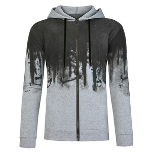 Sweat-shirt à capuche personnalisé avec dégradé de couleurs pour homme, en polaire premium, avec logo OEM imprimé, vêtement décontracté d'hiver - Product Image 5