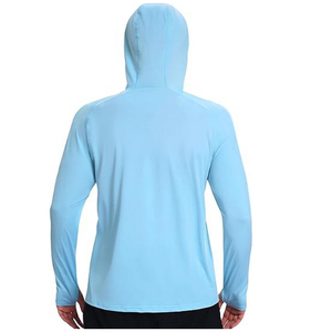 High Quality Men's UPF 50+ Hoodie <b>Long</b> <b>Sleeve</b> <b>Shirts</b> UV Protection <b>Shirt</b> SPF Rash Guard Quick Dry Hooded <b>Compression</b> <b>Shirts</b> - Product Image 6