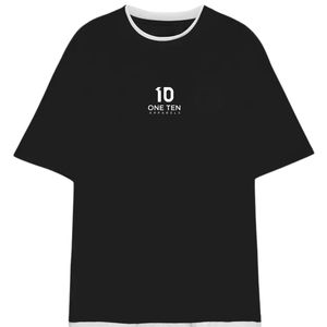 เสื้อยืดแขนสั้นผู้ชายลายโลโก้คู่ พิมพ์ลายกราฟิกตามสั่ง สวมใส่สบาย สไตล์สตรีทแวร์ เหมาะสำหรับใส่ในชีวิตประจำวัน - Product Image 1