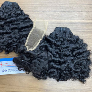 Meilleures ventes : Fournisseurs de cheveux humains vietnamiens, tissage bouclé birman, couleur naturelle, cuticules alignées SDD, pré-commande - Product Image 2