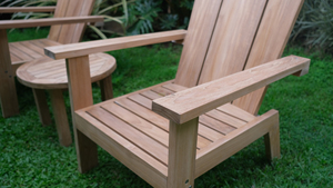 Teak Garden Adirondack Chair Outdoor Wooden Armchair Contemporary Design Durable Eco-Friendly Portable Park & Villa - Product Image 6