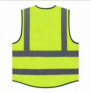 Gilet de sécurité en polyester haute visibilité, bandes réfléchissantes unisexes, vêtements de travail - Product Image 2