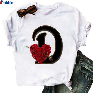Women's English <b>Alphabet</b> <b>Print</b> T Shirt New Summer Couples Lovers Breathable Letter & Lovely Sweet Style Plus Size Women Top - Product Image 4