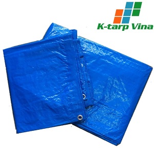 Best Selling K-<b>Tarp</b> Vina High Quality Blue PE Tarpaulin Medium Duty Bulk OEM ODM Custom Cutting Manufacturer Vietnam - Product Image 3