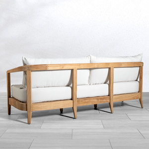 Ensemble de canapés d'angle d'extérieur en teck de qualité supérieure, imperméable, pour villa, hôtel, club de plage et resort, salon de patio - Product Image 5