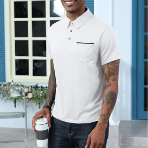 Camisetas Polo Modernas para Hombre, Diseño de Patrón Sólido, Estilo Único, Ropa de Verano de Alta Calidad para Exteriores y Uso Diario - Product Image 4