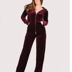 Womens 2 Piece Sweatsuits Set Velvet Long Sleeve Zip Up Track <b>Suits</b> <b>Jogging</b> <b>Suit</b> - Product Image 5
