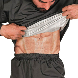 Combinaison de sudation pour la perte de poids, combinaison de sauna avec veste et pantalon à fermeture éclair, combinaison de sauna haut de gamme pour la course à pied et la boxe - Product Image 2