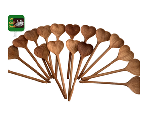 ช้อนไม้รูปเห็ด สไตล์คอทเทจคอร์ ช้อนไม้ทำมือจากเวียดนาม ช้อนไม้รูปเห็ด สั่งทำโลโก้บนช้อนไม้ ช้อนไม้ลายดอกไม้ - Product Image 4