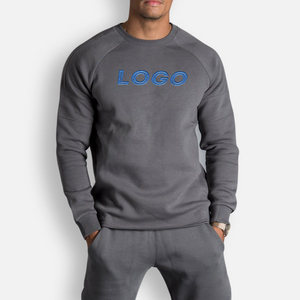 Men's <b>Black</b> Long Sleeve Pullover <b>Sweatshirt</b> O-<b>Neck</b> Raglan Sleeve Slim Fit Knitted Cotton Casual Autumn Wear Logo Front Printed - Product Image 6