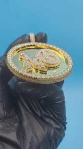 จี้เพชรโมอิสซาไนต์ VVS แบบกำหนดเอง พร้อมชื่อ ตัวอักษร หรือหมายเลข  จี้เงินแท้ 925 สไตล์ฮิปฮอป ผ่านการทดสอบเพชร จี้อักษรย่อ - Product Image 6