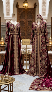 ลายปักบนผ้ากำมะหยี่สีแดงเข้ม 9000 ลายพื้นฐานสำหรับเสื้อแจ็คเก็ตผู้หญิงสไตล์ชาติพันธุ์ ชุดเจ้าสาว เลเฮนกา อาบายะ ชุดราตรียาว - Product Image 4