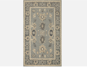Tapis moderne abstrait en laine tuftée à la main, 12 mm d'épaisseur, poils moyens, écologique, antidérapant, ignifuge, rectangulaire - Product Image 1