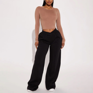 Wide Leg Sweatpants High Waist Drawstring Lounge <b>Pants</b> Ladies Loose Fit Fleece Sweatpants Casual Wide Leg Joggers Women - Product Image 4