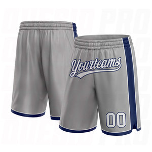Custom Gray White Navy Authentic Basketball Shorts for Men Premium Breathable Moisture Wicking Performance <b>Athletic</b> Team Shorts - Product Image 4