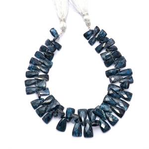 Cianita índigo AAA+ de 6x10mm-8x12mm, facetada, en forma de trillón, cianita natural de musgo azul, piedras semipreciosas para joyería. - Product Image 1