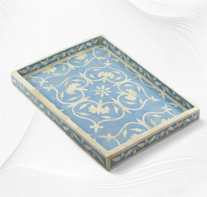 Bandeja de Hueso Incrustado de Alta Calidad, Bandejas Rectangulares Florales, Accesorios de Cocina, Bandeja de Hueso Incrustado con Logotipo Personalizado - Product Image 1