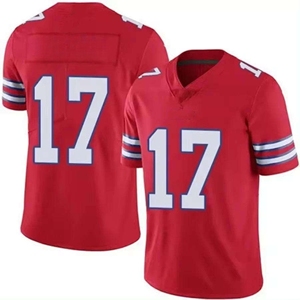Maillot de football américain personnalisé, col en V, manches courtes, évacuation de l'humidité, 100 % polyester, impression des numéros d'équipe, pour hommes adultes, blanc, bleu, rouge - Product Image 3