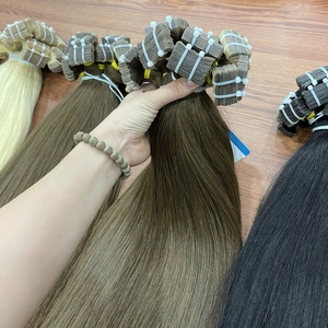 Nouveau produit paquets de cheveux bruts ruban dans les cheveux Super Double dessiné cuticule cheveux alignés prêt à expédier - Product Image 5