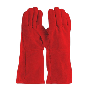 High Quality Cowhide Split Leather Palm Welder Gloves Heavy Duty Leather Industrial Spark <b>Fire</b> Retardant Welding Safety Gloves - Product Image 2