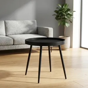Mesa Auxiliar de Plástico Ecológica de Estilo Escandinavo Moderno, Mesa de Centro para Sala de Estar, Bandeja para Café, Mesa de Metal, Precio Económico de Fábrica Keekea - Product Image 2
