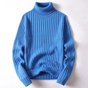 Winter Fall <b>Men's</b> Sweaters Solid Color <b>Turtle</b> <b>Neck</b> <b>Men</b> Clothing Pullover Ribbed Knitted Turtleneck Sweater <b>Men</b> - Product Image 3