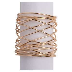 Elegante Porta Servilletas de Hierro con Acabado Dorado Pulido para Decoración del Hogar, Decoración de Bodas, Decoración de Restaurantes - Product Image 1