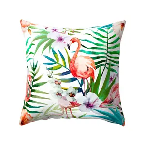 Leaf Throw Pillow Case Cover Trendy Decorative Home Sofa Homescapes Pink Flamingo Outdoor Cushion covers