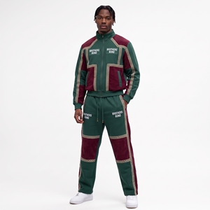 <b>mens</b> <b>purple</b> lavender tracksuit textured pattern zip jacket track pants set streetwear two piece heavyweight fleece sweat <b>suit</b> - Product Image 4