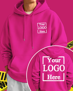 Custom Front Logo Hoodie 100% Cotton Fleece 370g Unisex Regular Fit Casual Autumn Wear Heat Transfer Printed High Quality OEM - Product Image 1