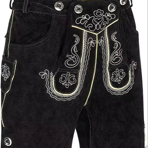 Pantalones Cortos Bávaros Oktoberfest para Hombre, Mujer y Niños, Bordados, con Patrón Recto, de Lona, Cintura Media Alta - Product Image 2