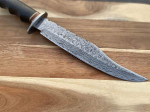 Nuevo Cuchillo Bowie de Caza de Damasco Hecho a Mano de 15.5 Pulgadas con Mango de Micarta, Personalizado, el Mejor Cuchillo de Supervivencia de Hoja Fija Afilada - Product Image 3