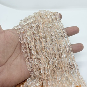 Natural Citrine Oval Shape Smooth Gemstone <b>Beads</b> Strand Loose <b>Stone</b> <b>Beads</b> for Jewelry Making 16 Inches - Product Image 1