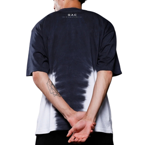 <b>Mens</b> Two Tone Gradient Graphic <b>Silk</b> Screen Printed T <b>Shirt</b> Short Sleeve Crew Neck Streetwear Casual Wholesale Custom Clothing - Product Image 2