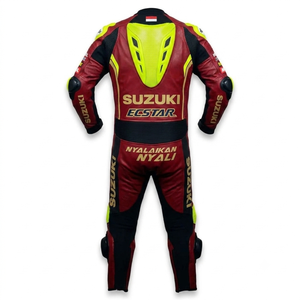 Traje de Carreras Zuzuki Personalizado de Cuero de Canguro/Vaca MotoCP, Traje de Carreras Profesional de Una Pieza con Triple Costura - Product Image 2