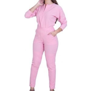Women's Nursing <b>Scrub</b> Sets Medical Knitted Polyester/Cotton Breathable Stretch <b>Scrubs</b> Uniforms Lab Coat Style <b>Nurse</b> Uniforms - Product Image 1