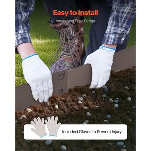 5 Confezioni Bordura Paesaggistica in Acciaio 39 X 5, Resistente alla Ruggine, per Giardino, Bordura Metallica Pieghevole Resistente per Paesaggistica e Decking - Product Image 1