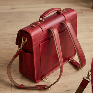 Regal Three Llc Genuine <b>Leather</b> Briefcase Men Classic Handmade Business <b>Soft</b> <b>Bag</b> Buckle Closure Red Shoulder Laptop <b>Leather</b> <b>Bags</b> - Product Image 3