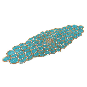 36" Glass Beaded Dining Table Runner High Quality Hand Beaded Work With Custom Floral Design Low Price Runners for Christmas - Product Image 3